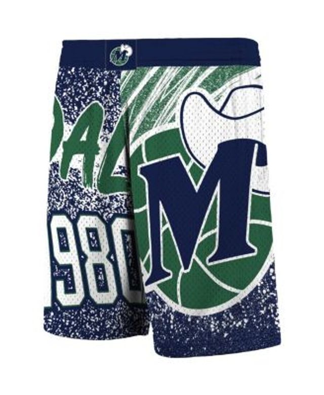 Lids Dallas Mavericks Mitchell & Ness Hardwood Classics Big Face 2.0 Shorts  - Green