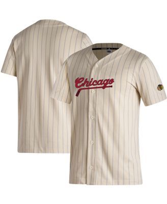 Men's Chicago Cubs Tommy Bahama Cream Baseball Camp Button-Up Shirt