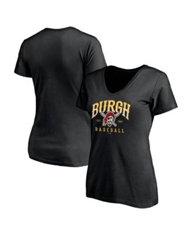 Fanatics Women's Branded Gold Pittsburgh Pirates Core Official Logo V-Neck  T-shirt