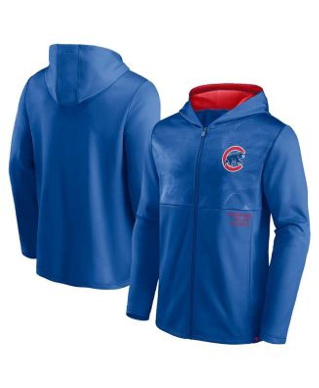 Profile Men's Royal/Red Chicago Cubs Big & Tall Yoke Full-Zip Hoodie