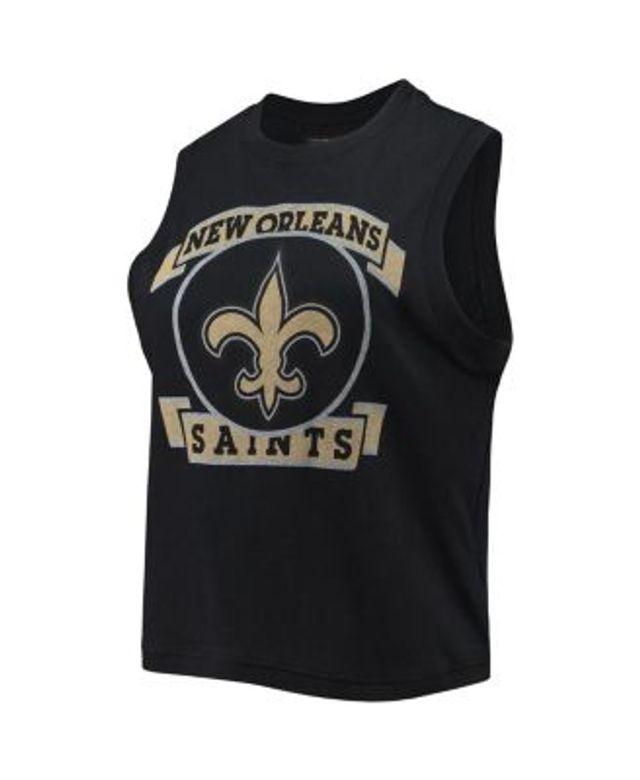 New Era Women's New Orleans Saints Tie Back Black Tank Top