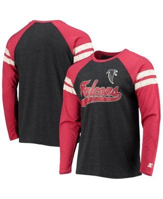 Men's New Era Scarlet/Gold San Francisco 49ers League Raglan Long Sleeve T- Shirt 