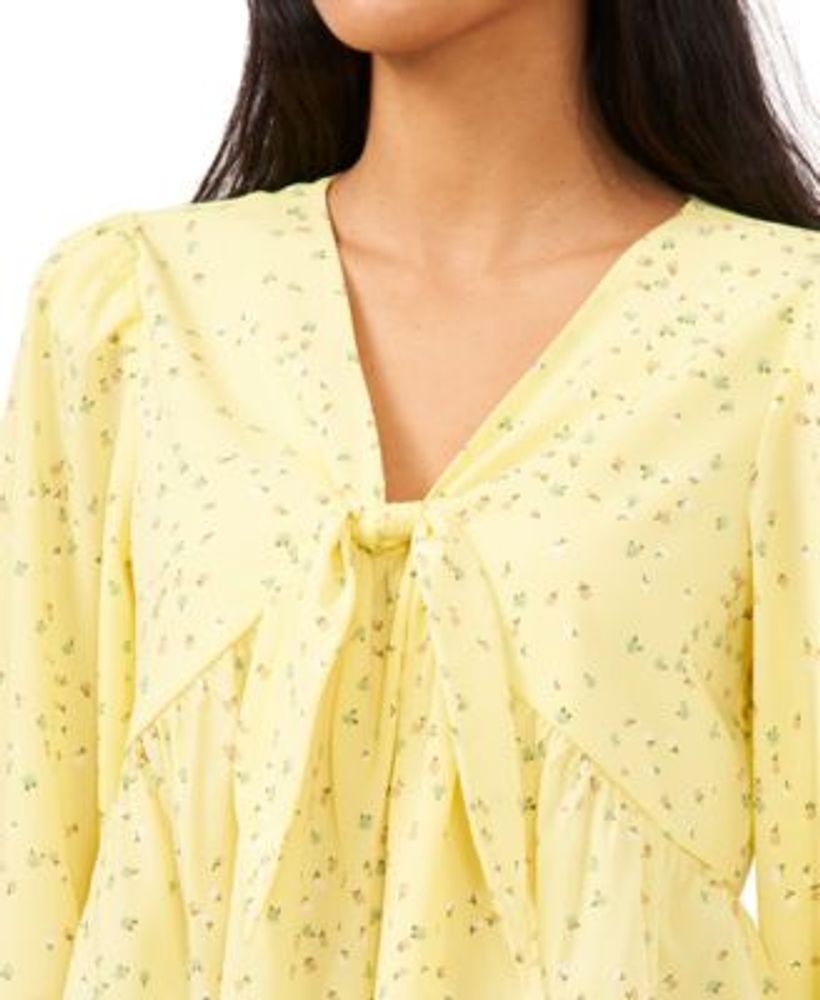 Printed Bow-Detail Blouse, Created for Macy's