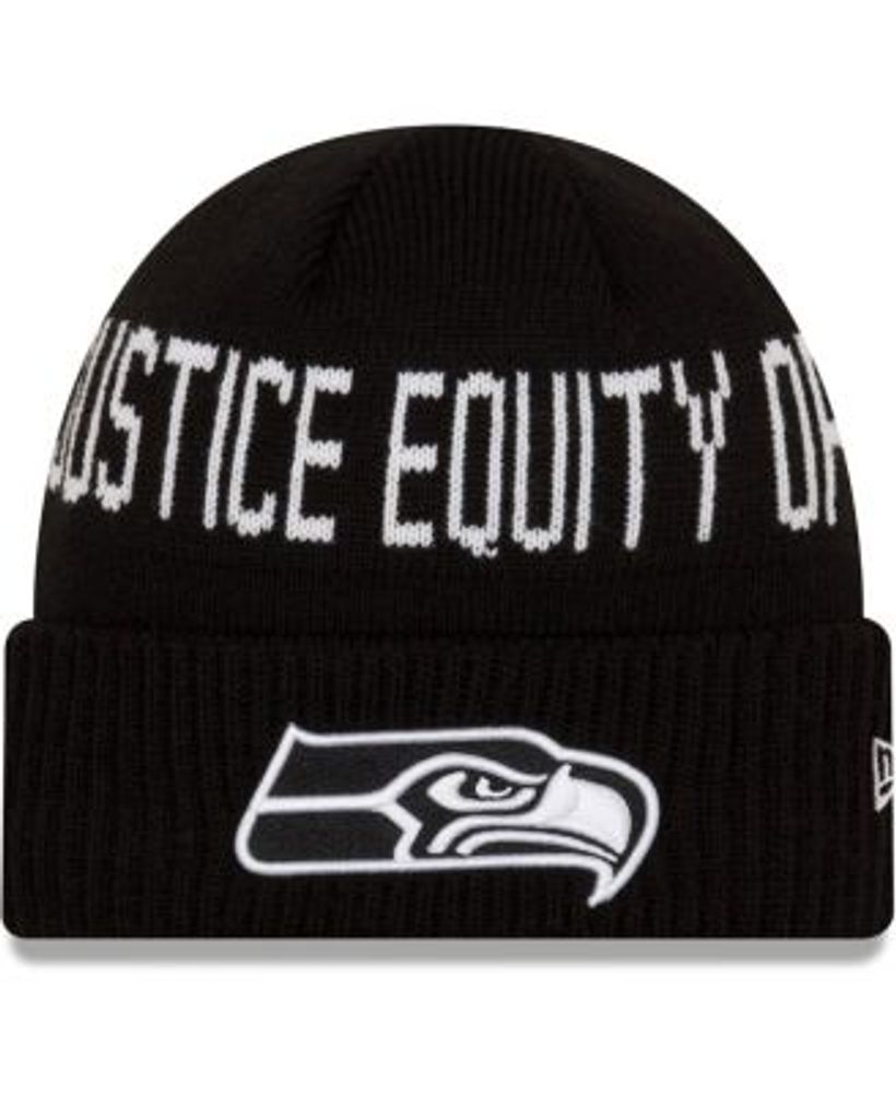 New Era NFL Seattle Seahawks Beanie Pom Cuffed On Field Knit Hat –