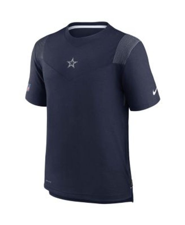 Men's Nike Navy Dallas Cowboys Sideline Infograph Lockup Performance T-Shirt