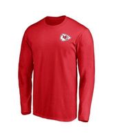 Men's Fanatics Branded Red Kansas City Chiefs #1 Dad Long Sleeve T-Shirt