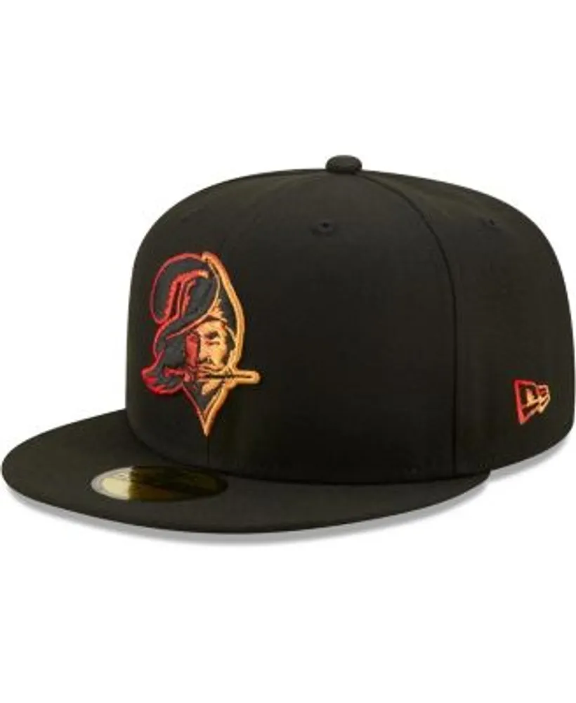 Men's New Era Black Tampa Bay Buccaneers Color Dim Throwback 59FIFTY Fitted Hat