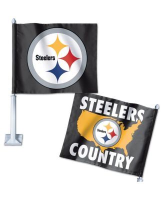 Pittsburgh Steelers 28 x 44 Double-Sided Burlap House Flag