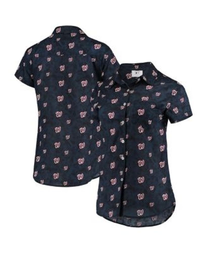 Boston Red Sox Floral Button Up Shirt FOCO