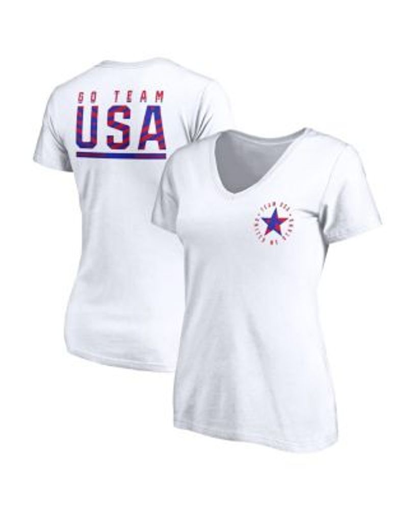 Women's Texas Rangers Fanatics Branded Navy Americana Team V-Neck T-Shirt