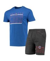 Men's Concepts Sport Royal/Heathered Charcoal Chicago Cubs Big & Tall T- Shirt & Shorts Sleep Set