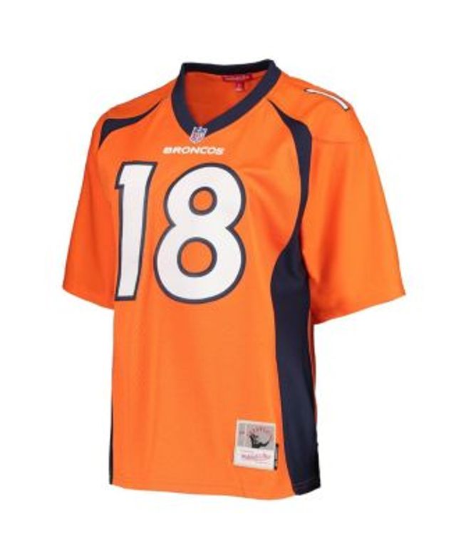 Men's Mitchell & Ness Peyton Manning Orange Denver Broncos Legacy Replica  Jersey