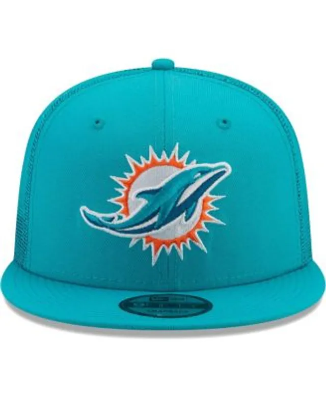 Miami Dolphins New Era 2-Tone Basic 9FIFTY Snapback Hat - Aqua/Orange