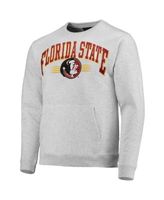 League Collegiate Wear Men's Heathered Gray Louisville Cardinals  Upperclassman Pocket Pullover Sweatshirt