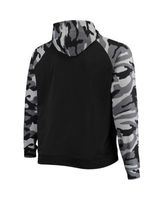 Men's FOCO Black New England Patriots Camo Raglan Pullover Hoodie