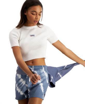Tommy Jeans Cropped Striped Cotton 