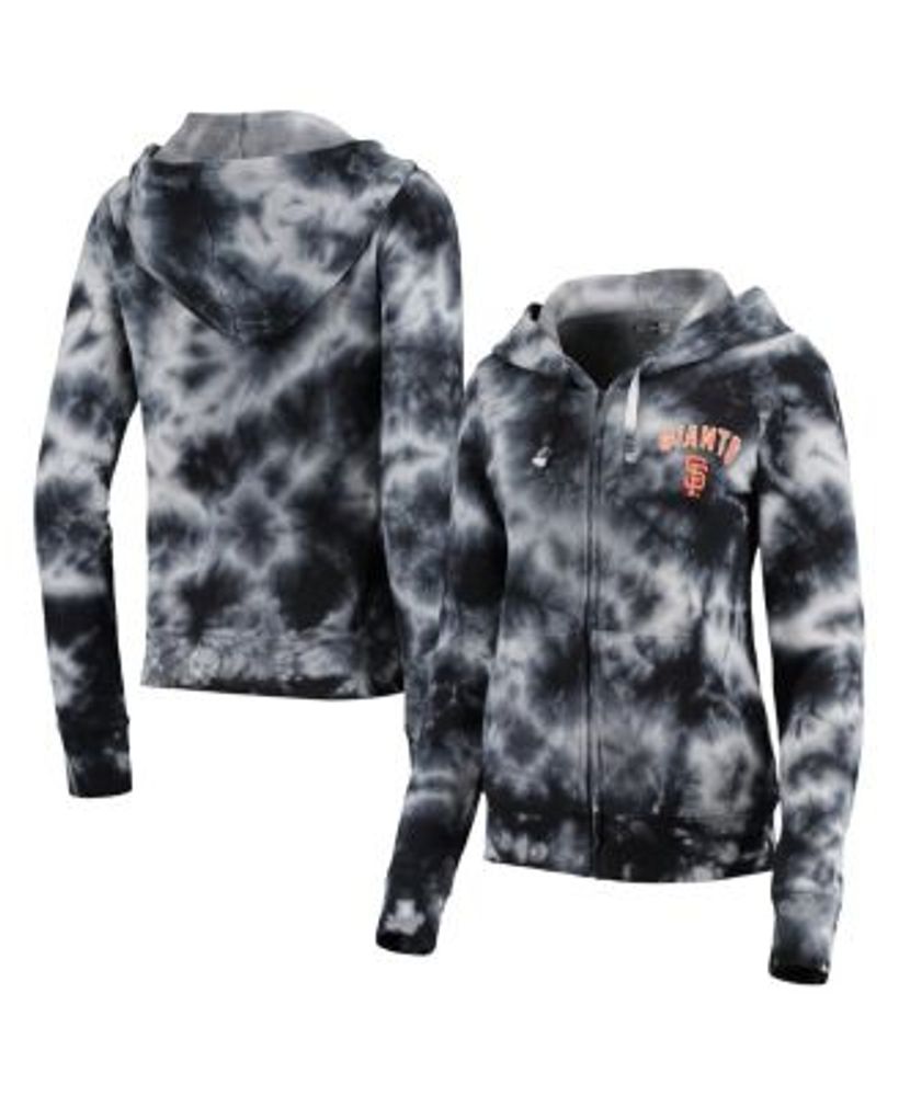 Women's New Era Black Las Vegas Raiders Tie Dye Fleece Full-Zip Hoodie