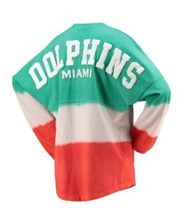 Women's Pro Standard Cream Miami Dolphins Retro Classic Boxy Cropped T-Shirt