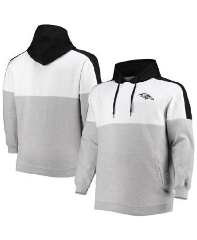 Men's Las Vegas Raiders New Era Heathered Gray Team Brushed Hoodie T-Shirt