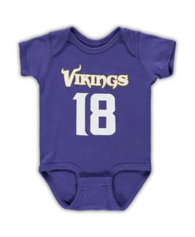 Outerstuff Infant Boys and Girls Justin Jefferson Purple Minnesota Vikings  Mainliner Player Name and Number Bodysuit - Macy's