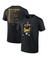 Men's Pittsburgh Steelers Ben Roethlisberger Fanatics Branded Black Career  Stats T-Shirt