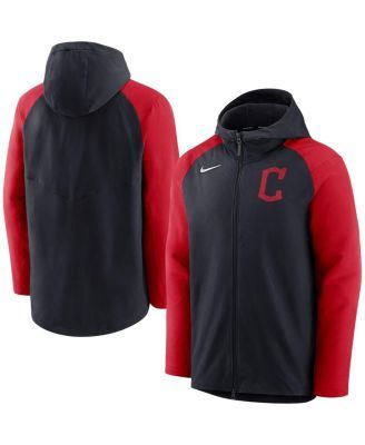 Nike Men's Navy, Red Cleveland Indians Authentic Collection Short Sleeve Hot Pullover Jacket - Navy