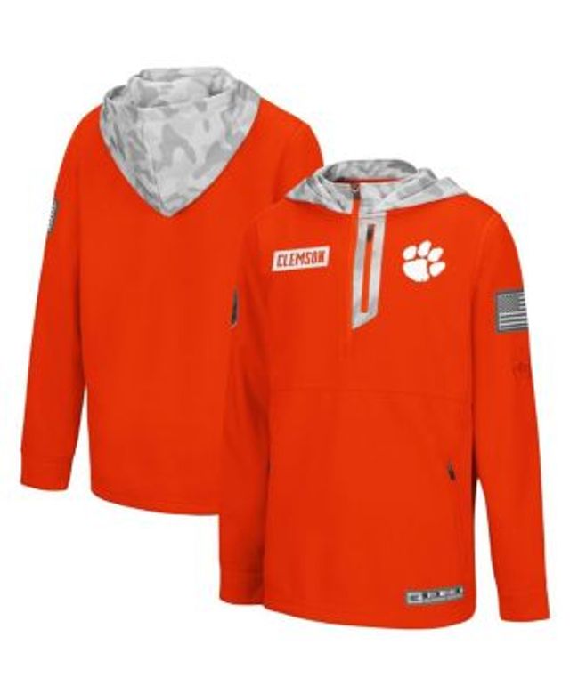 Youth Colosseum Orange/White Clemson Tigers OHT Military Appreciation  Hummer Pullover Hoodie