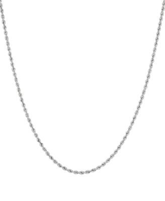 Glitter Rope Link Chain Necklace (2mm) 10k Gold
