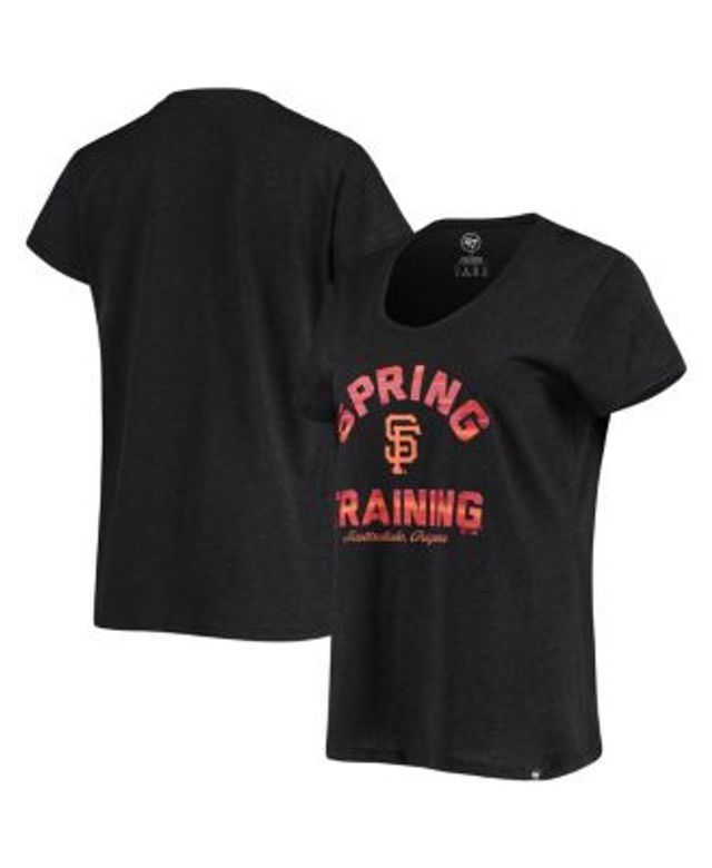 Women's Fanatics Branded White/Black San Francisco Giants Iconic Noise Factor Pinstripe V-Neck T-Shirt