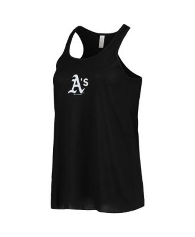 Oakland Athletics New Era Women's Pinstripe Jersey Tank Top - White/Black