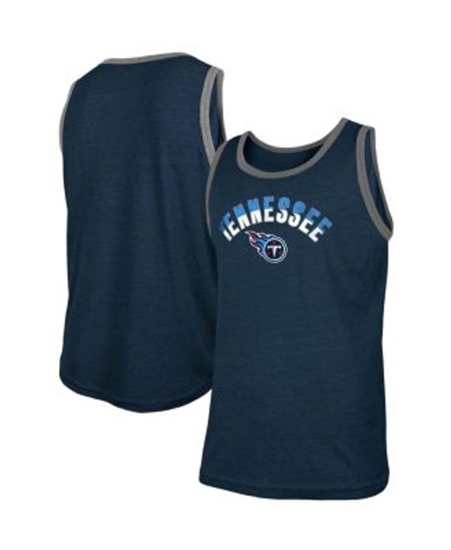 Chicago Bears New Era Ringer Tri-Blend Tank Top - Heathered Navy