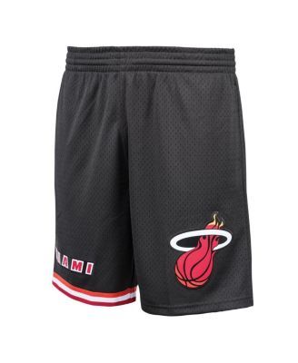 Mitchell & Ness Men's Miami Heat Black Swingman Shorts, Medium