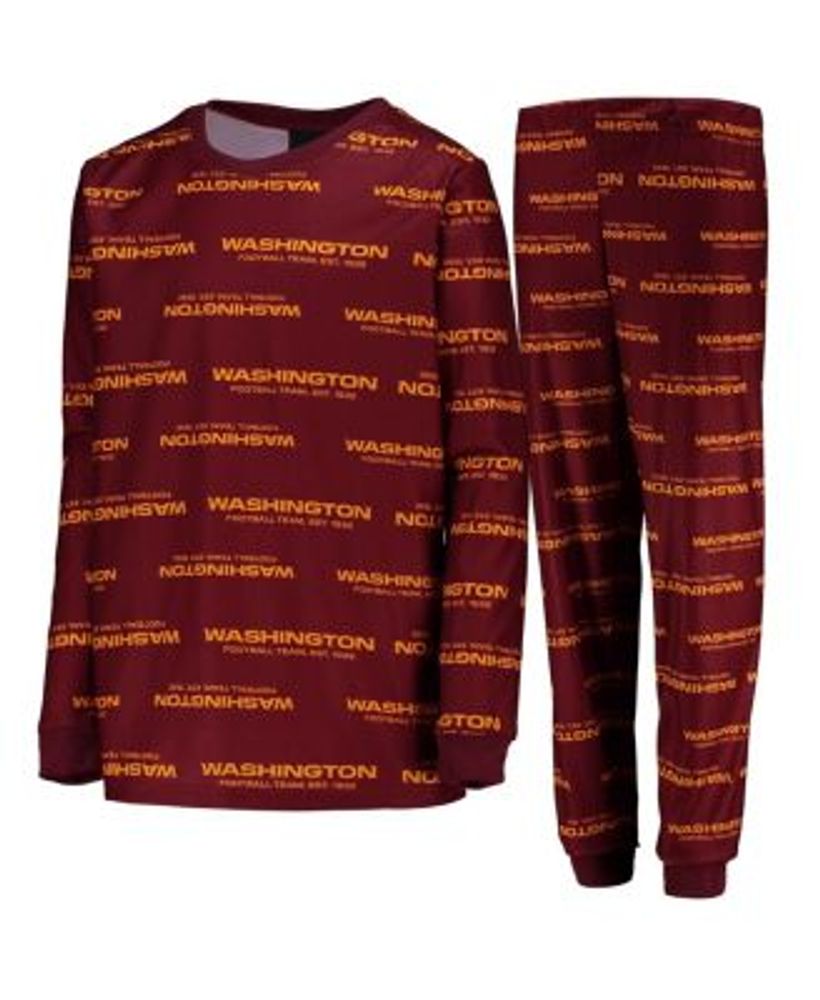 Youth Red Chicago Bulls Allover Print Long Sleeve T-Shirt and Pants Sleep  Set