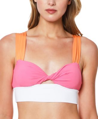 Colorblocked Twist Bikini Top