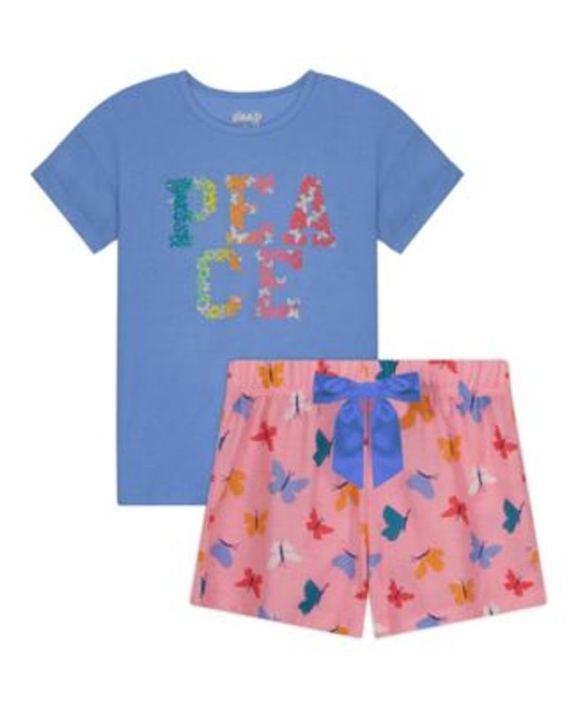Big Girls T-shirt and Shorts Pajama Set