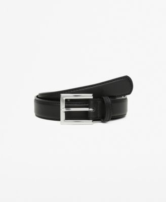 Women's Leather Belt with Square Buckle
