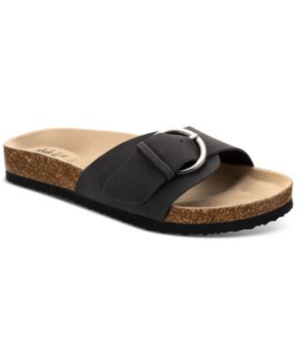 Elisaa Buckled Flat Sandals, Created for Macy's