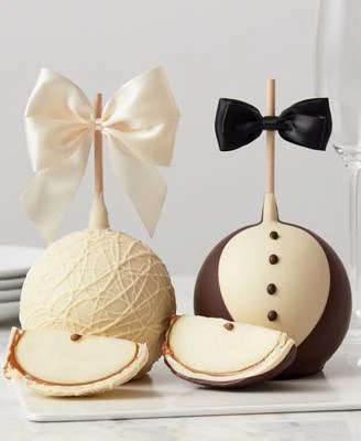 Bride and Groom Jumbo Caramel Apple Set