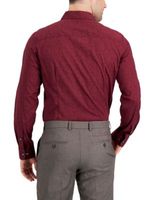 Men's Slim-Fit Performance Stretch Floral-Print Dress Shirt