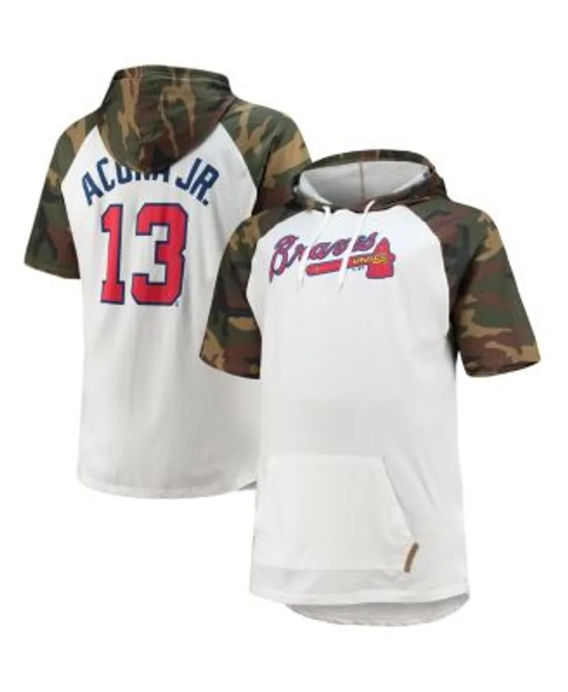 Profile Men's Ronald Acuna Jr. White and Camo Atlanta Braves Player Big  Tall Raglan Hoodie T-shirt