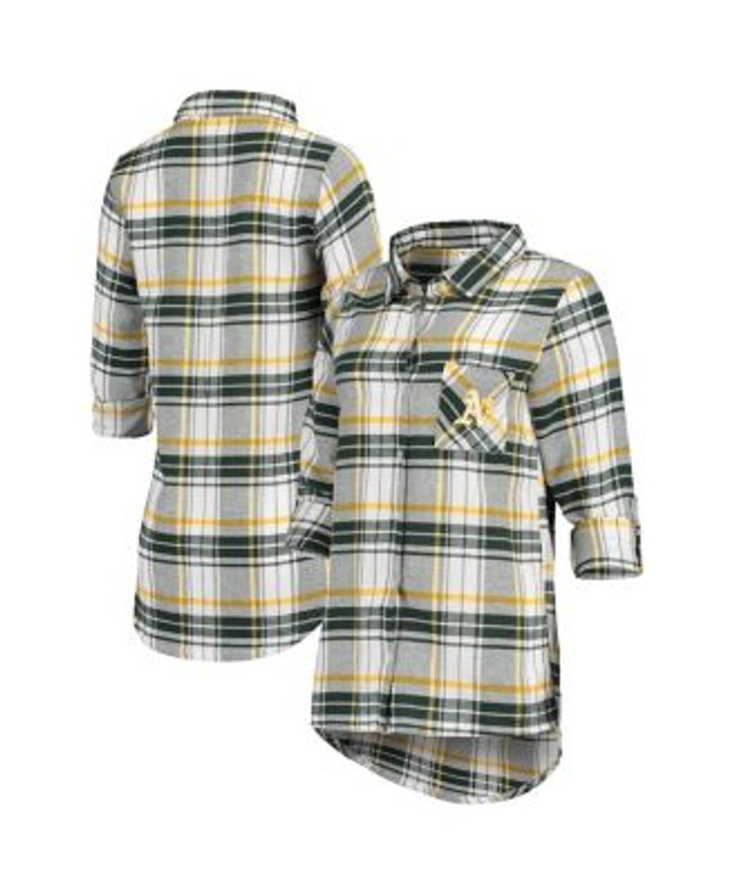 Concepts Sport Women's Green, Gold Oakland Athletics Accolade Flannel  Nightshirt