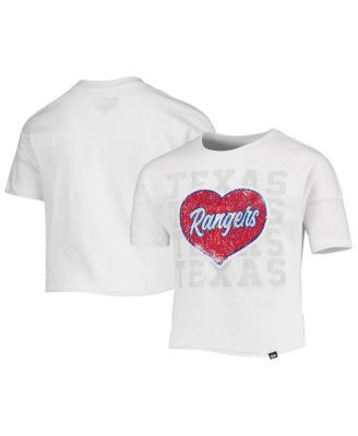 New Era Youth Girls White Los Angeles Angels Flip Sequin Heart