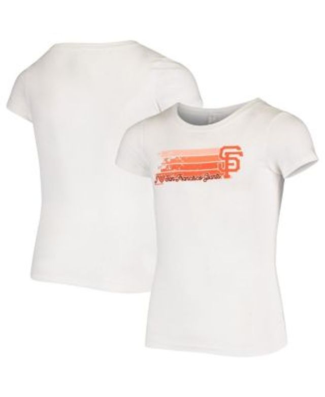 Girls Youth San Francisco Giants New Era Pink Jersey Stars V-Neck