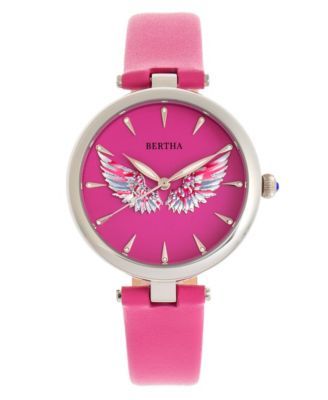 Micah Teal or Pink White Navy Genuine Leather Band Watch, 41mm