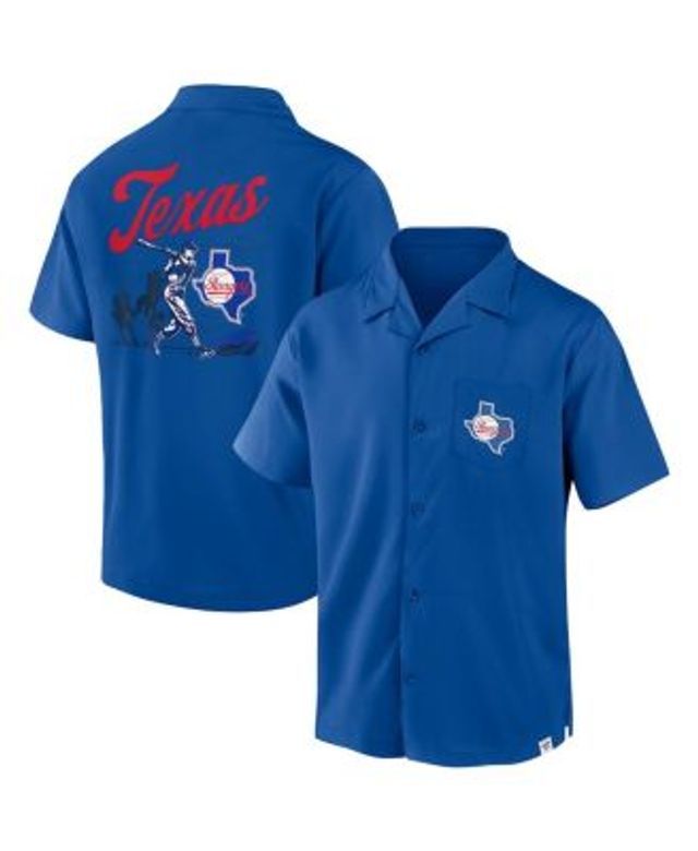 Texas Rangers Button-Up Baseball Jersey - Royal