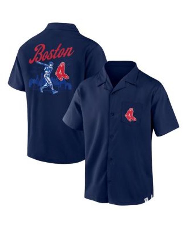 Boston Red Sox Reyn Spooner Vintage Short Sleeve Button-Up Shirt - Navy/Red