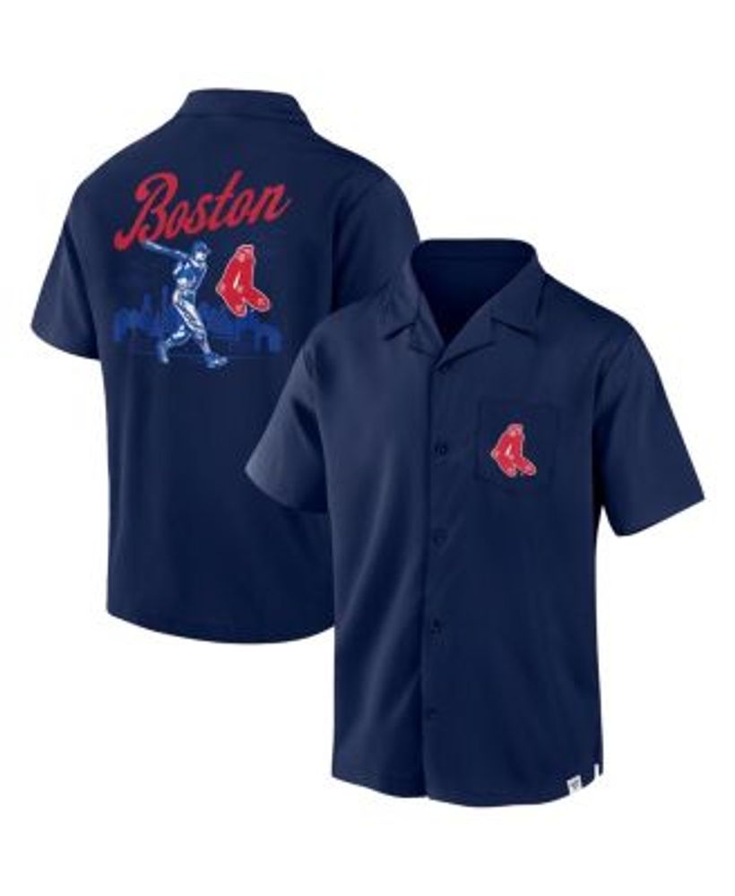 Men's Atlanta Braves Navy Big Logo Button-Up Shirt