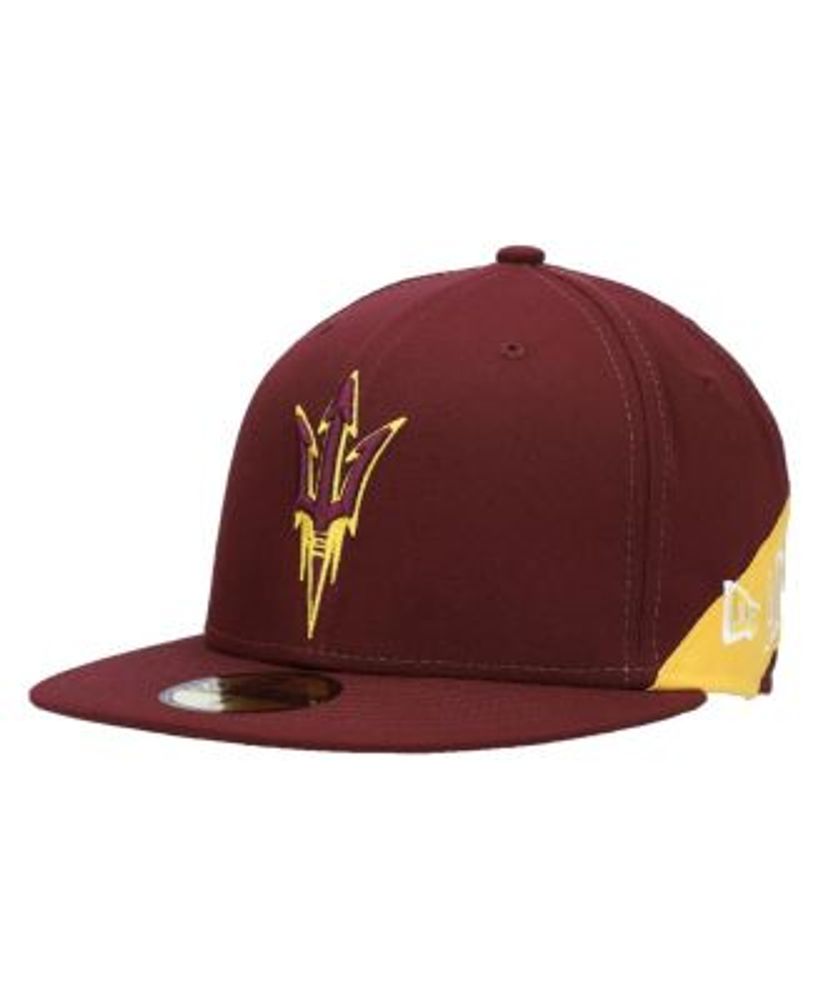 Men's New Era Black/Maroon Arizona State Sun Devils Basic Low Profile 59FIFTY Fitted Hat