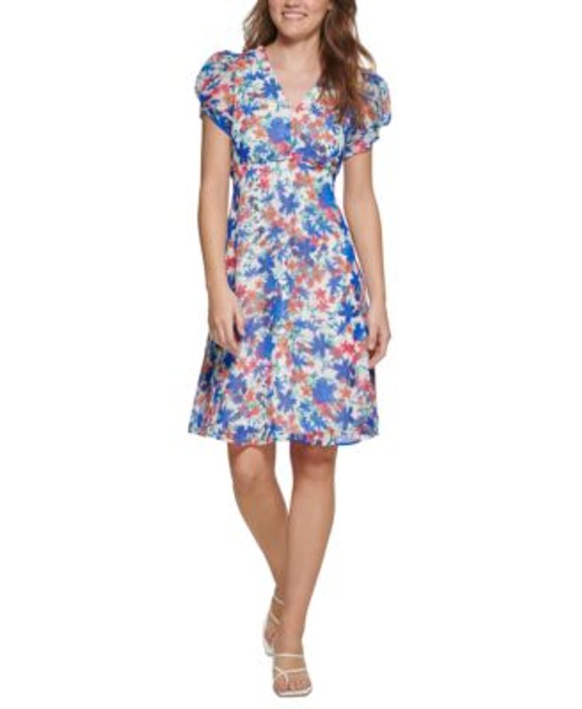 Calvin Klein Puff-Sleeve Dress | Connecticut Post Mall