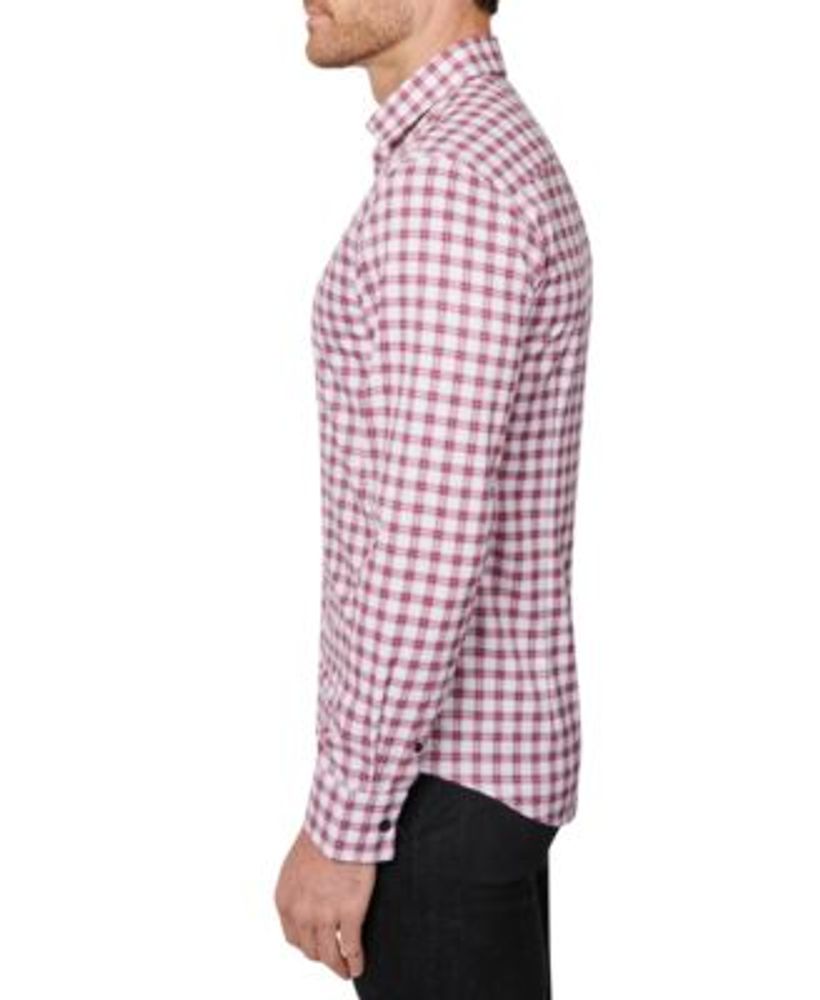 Con.Struct Men's Slim-Fit Performance Stretch Cooling Comfort Check-Print Dress Shirt, Created for Macy's